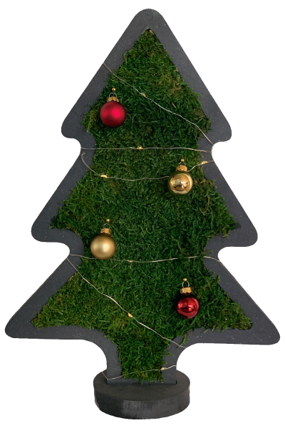 Waldmoos Piktogramm Weihnachtsbaum mit Ständer